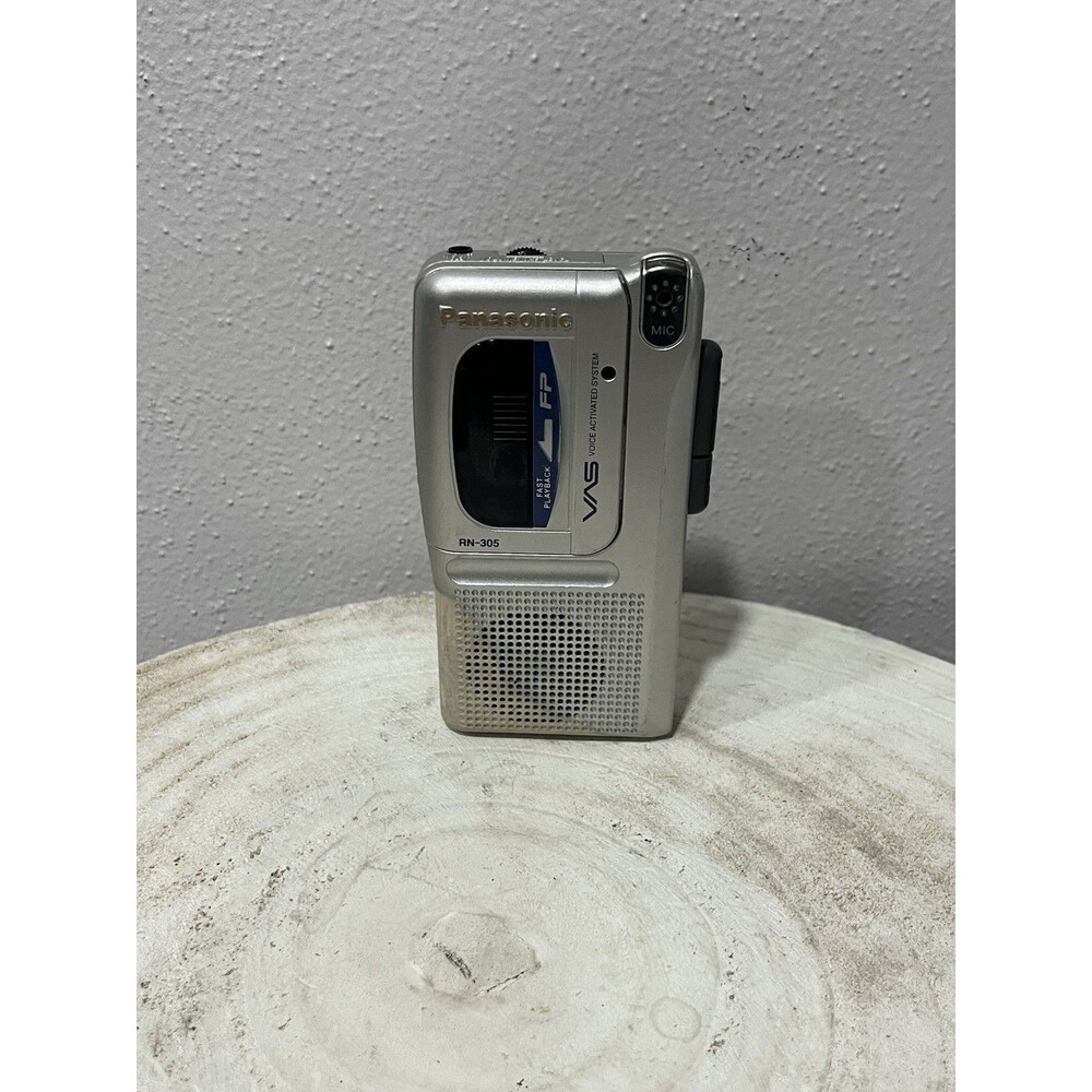 Panasonic RN-305 Microcassette Recorder VAS Voice Activated Silver TESTED